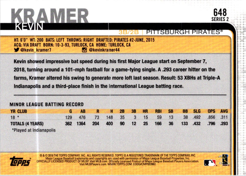 2019 Topps Kevin Kramer