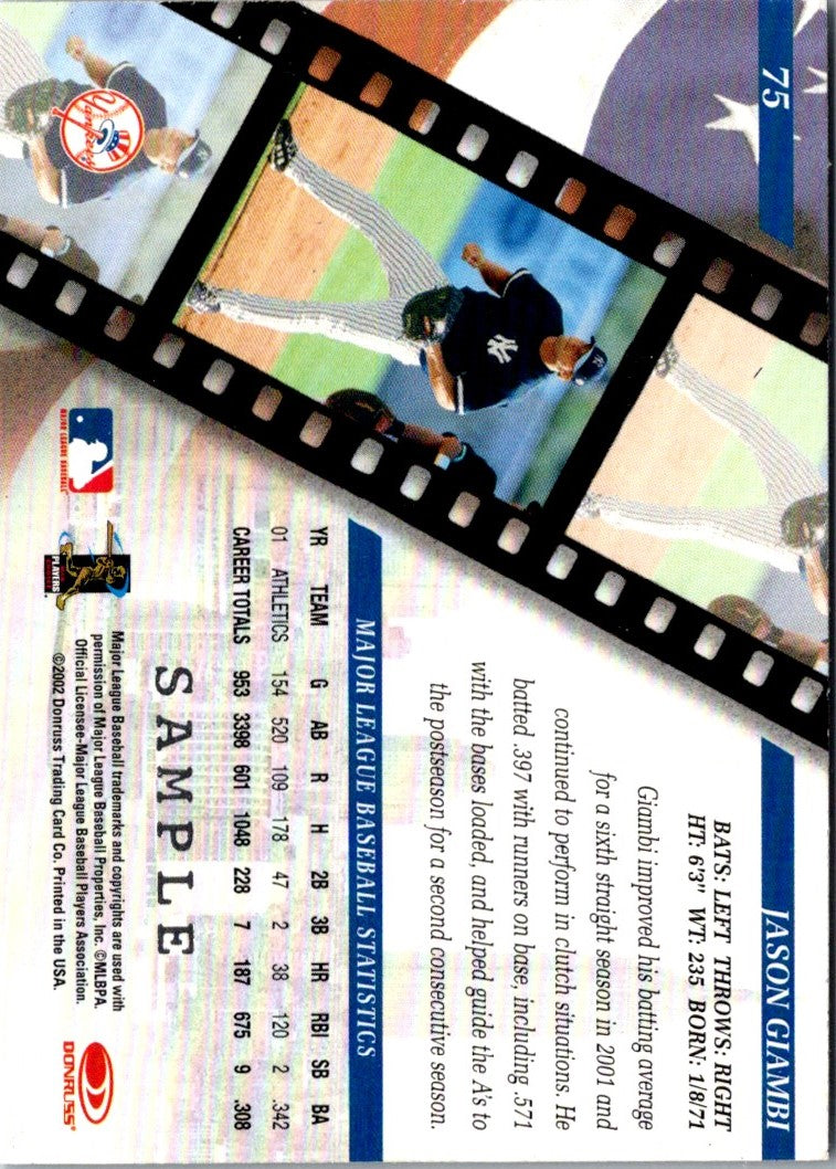 2002 Donruss Studio Jason Giambi