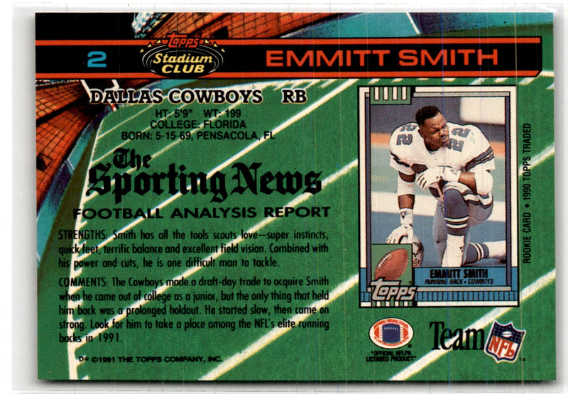 1991 Stadium Club Emmitt Smith