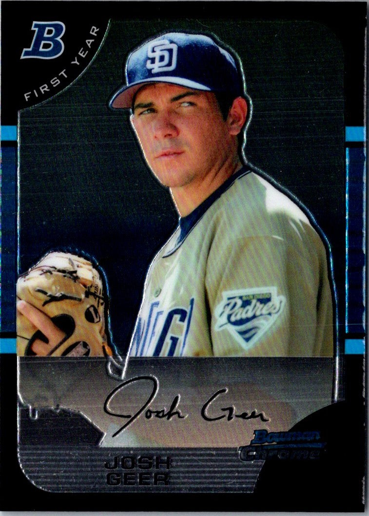 2005 Bowman Draft Picks & Prospects Josh Geer