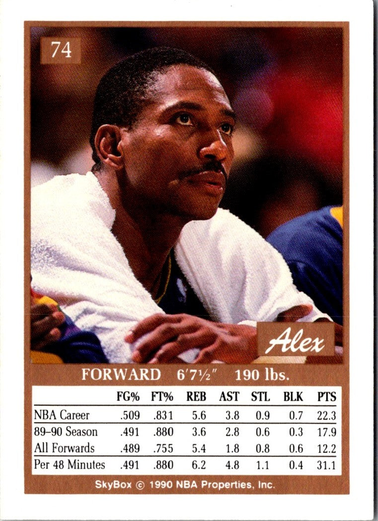 1990 SkyBox Alex English