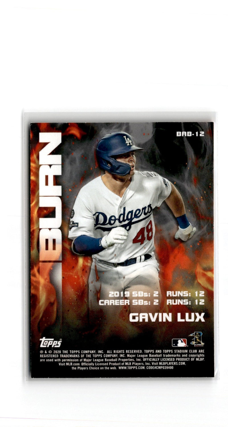 2020 Stadium Club Bash & Burn Gavin Lux