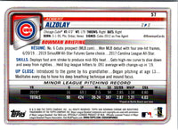2020 Bowman Chrome Adbert Alzolay #57 Rookie