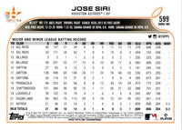 2022 Topps Jose Siri #599 Rookie