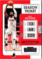 2021 Panini Contenders Game Ticket Red Paul George #32