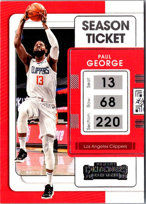 2021 Panini Contenders Game Ticket Red Paul George #32