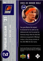 2003 Upper Deck Honor Roll Popular Acclaim Shawn Marion #PA3