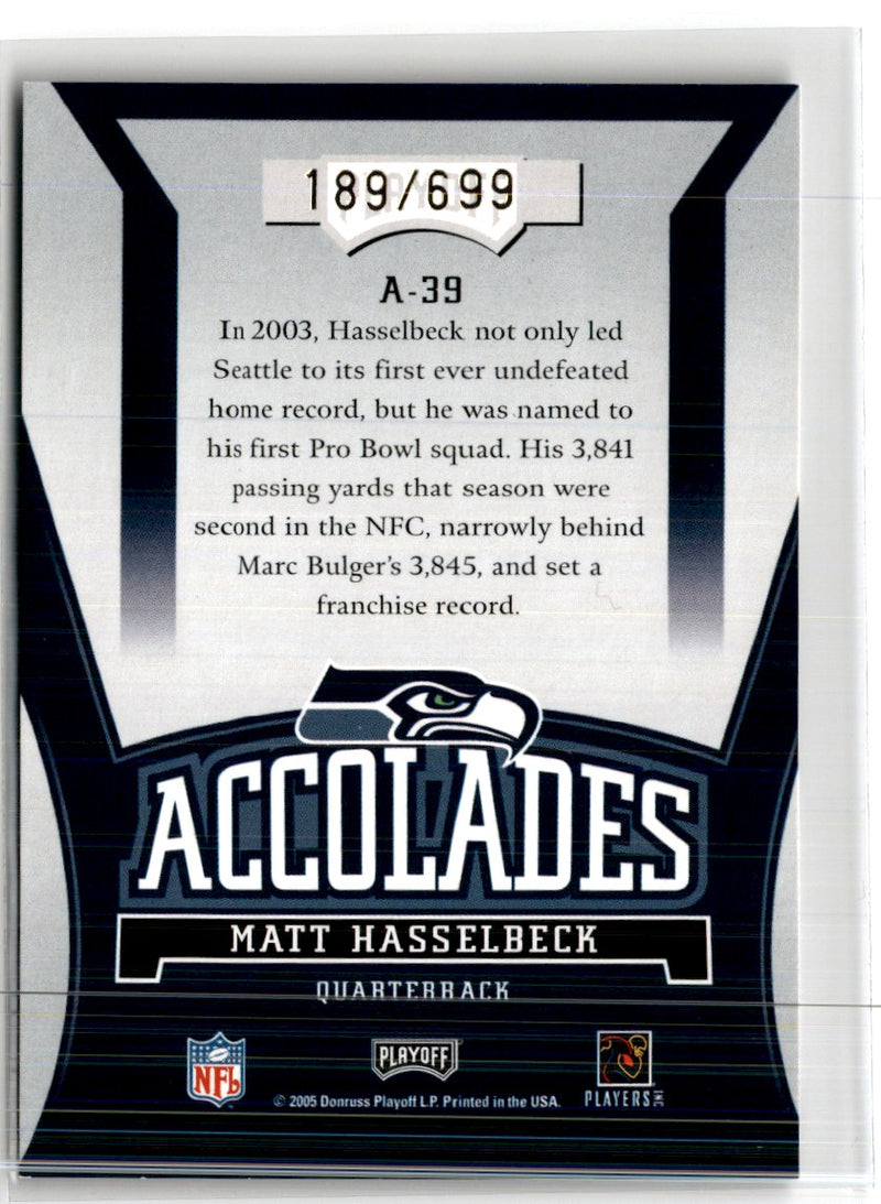 2005 Playoff Honors Accolades Matt Hasselbeck