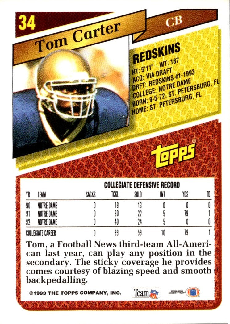 1993 Topps Tom Carter