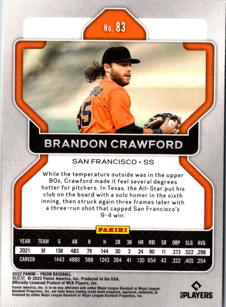 2022 Panini Prizm Brandon Crawford