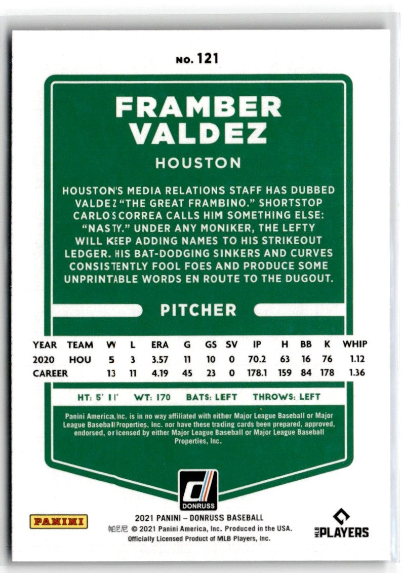 2021 Donruss Holo Blue Framber Valdez