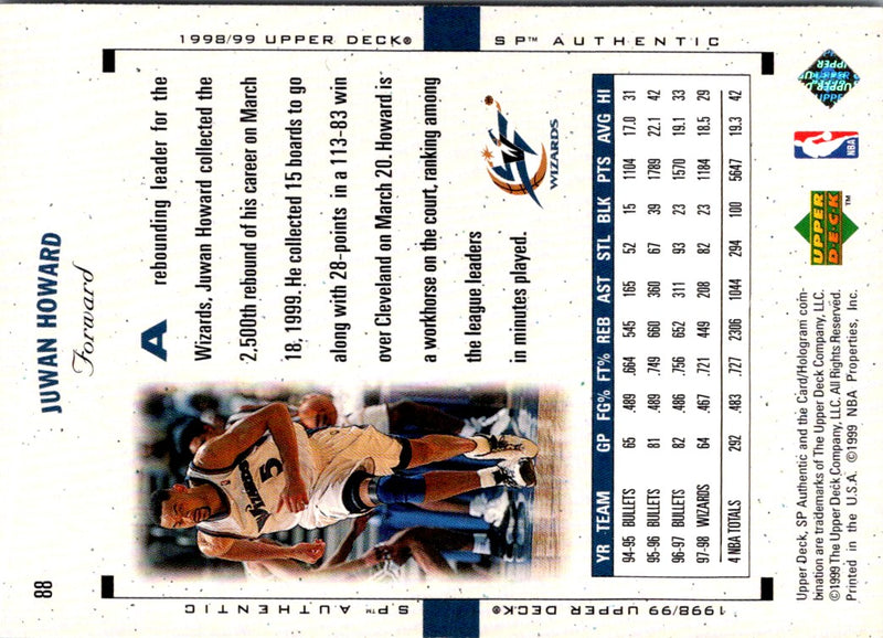 1999 Upper Deck Juwan Howard