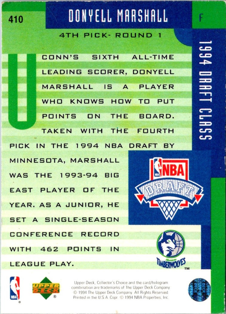 1994 Collector's Choice Donyell Marshall