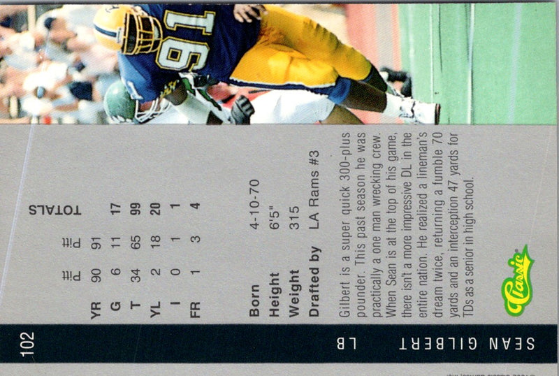 1995 Pro Stamps Sean Gilbert