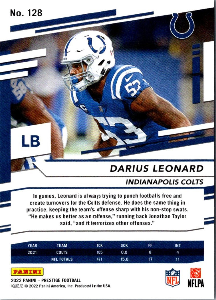 2022 Panini Prestige Darius Leonard