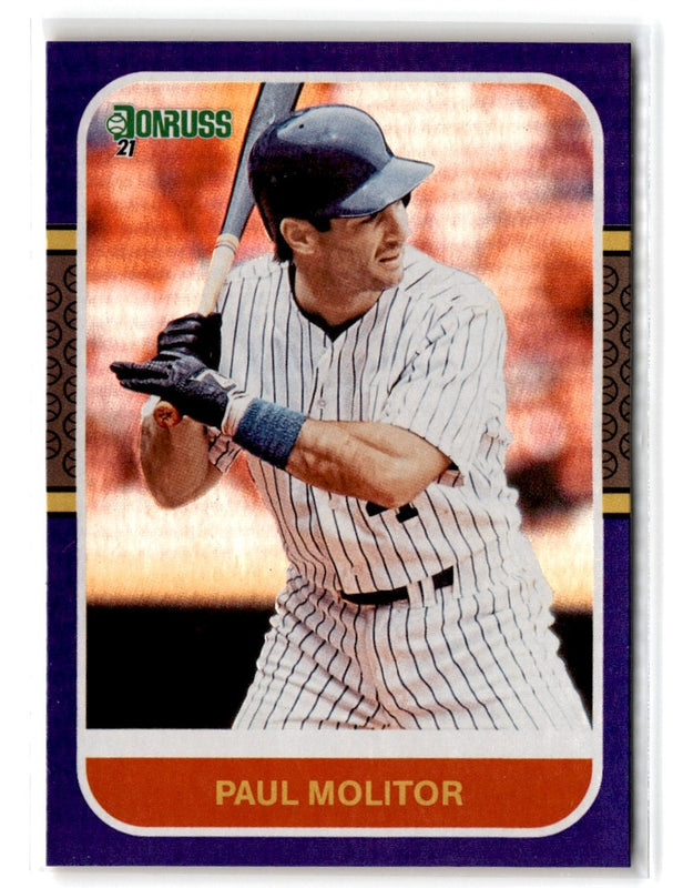 2021 Donruss Holo Blue Paul Molitor #257A