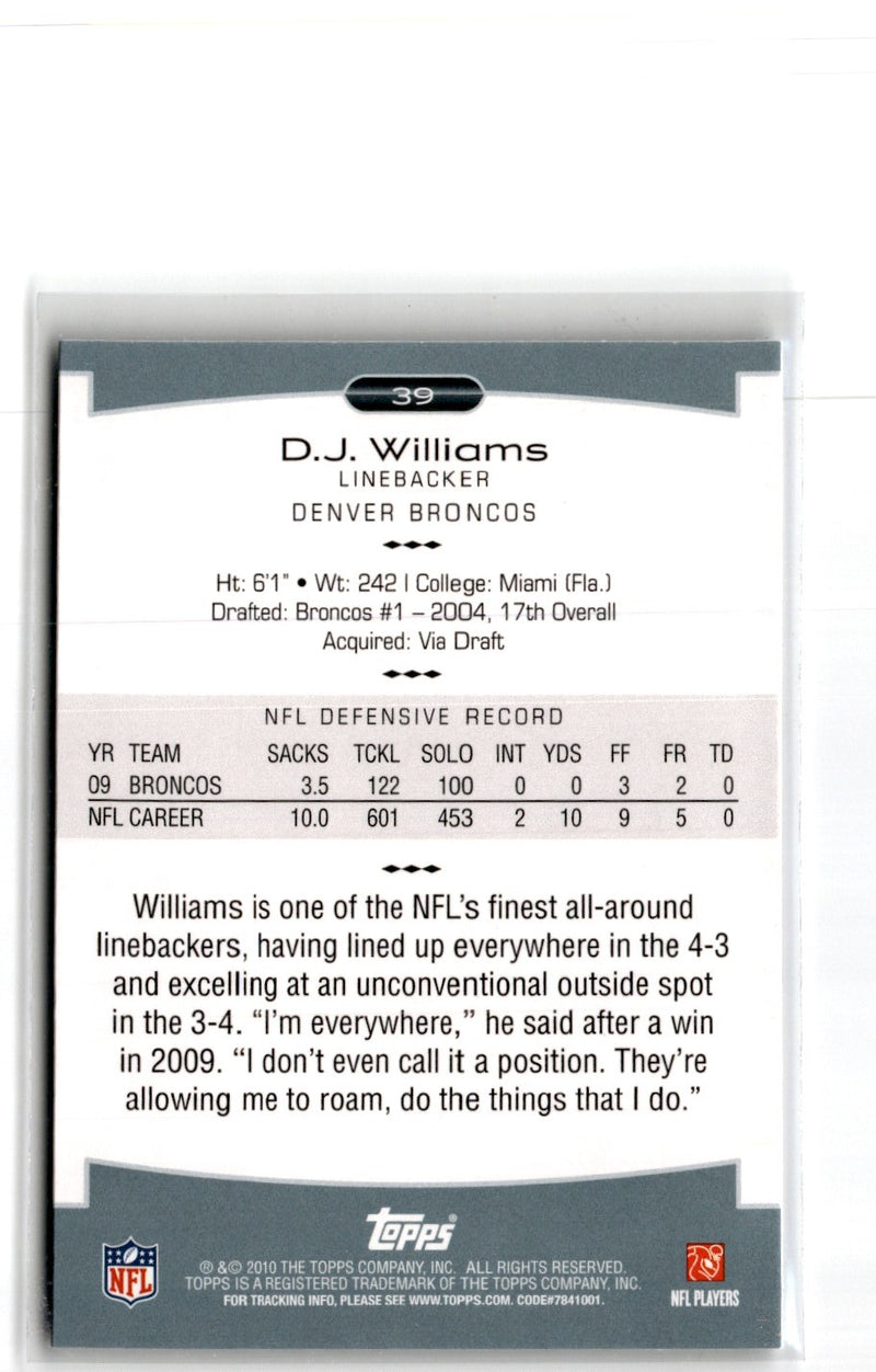 2010 Topps Platinum D.J. Williams