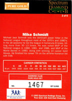 1993 Spectrum Diamond Club Pure Gold Promos Mike Schmidt #NNO