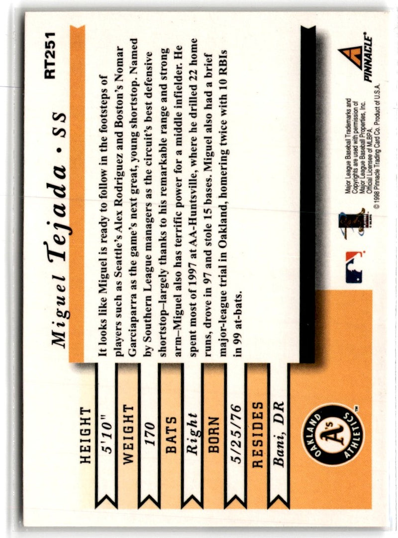 1998 Score Rookie & Traded Miguel Tejada