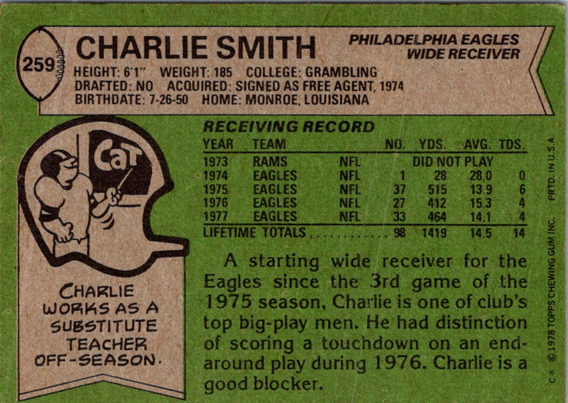 1978 Topps Charlie Smith