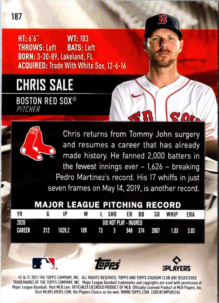 2021 Stadium Club Chris Sale