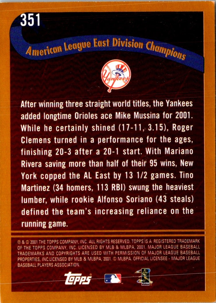 2002 Topps New York Yankees