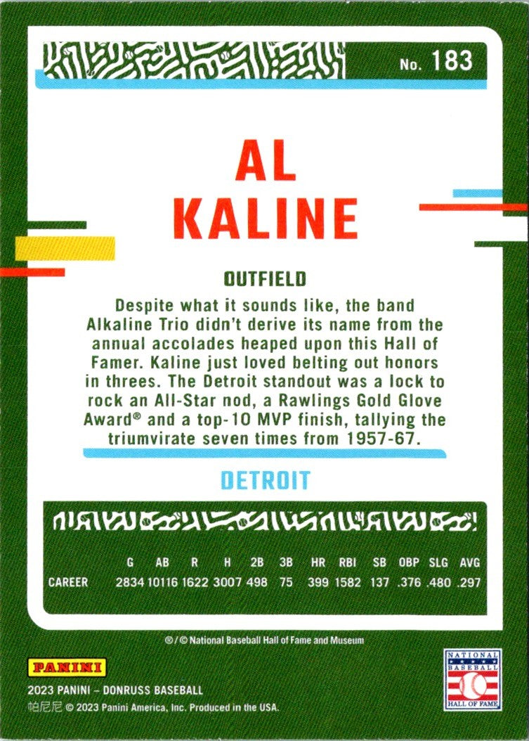 2023 Donruss Holo Blue Al Kaline