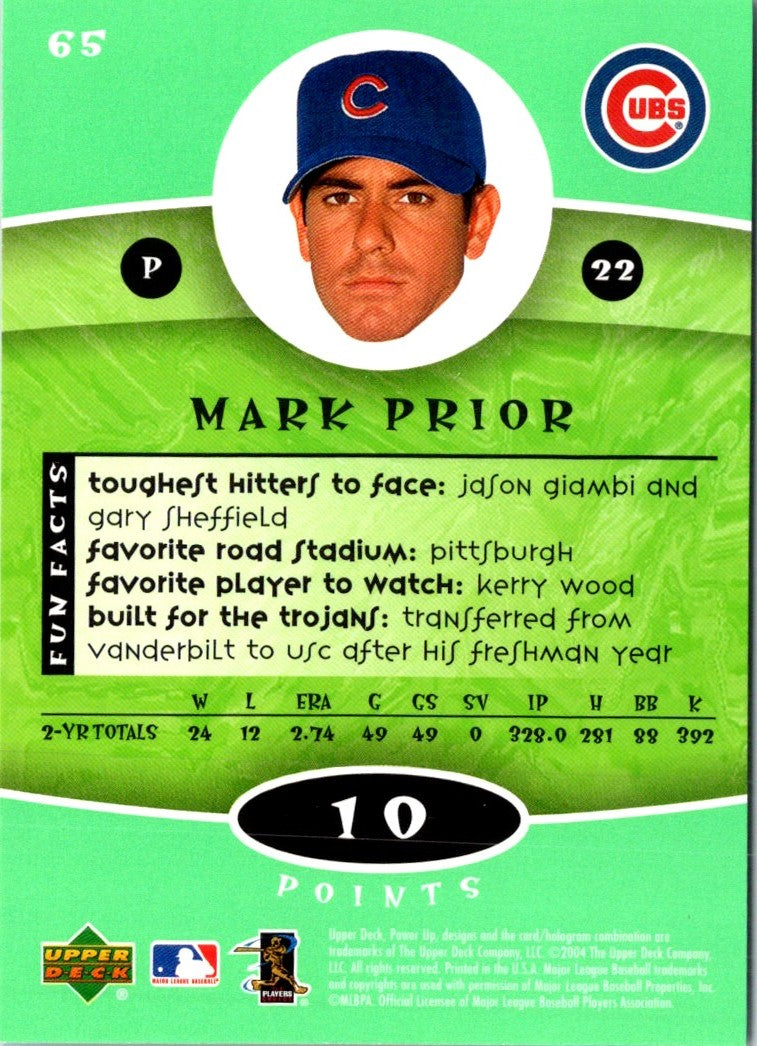 2004 Upper Deck Power Up Mark Prior