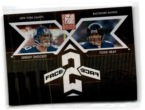 2005 Donruss Elite Face 2 Black Jeremy Shockey/Todd Heap #CB-18 323/500