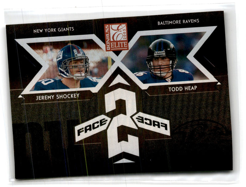 2005 Donruss Elite Face 2 Black Jeremy Shockey/Todd Heap