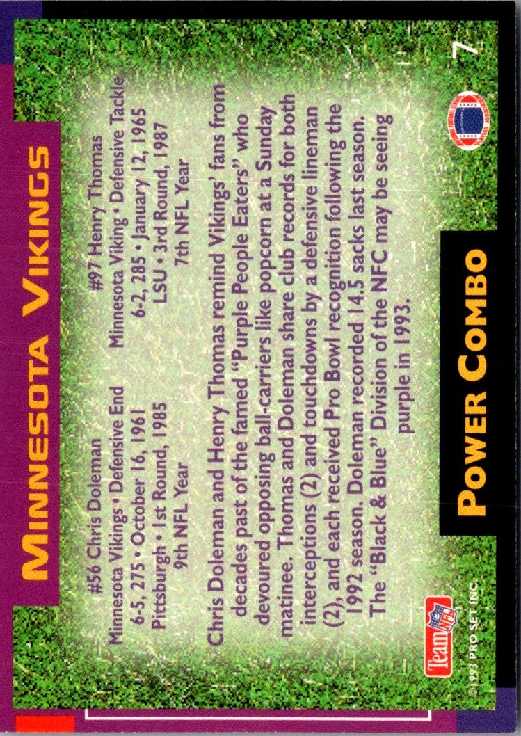 1993 Pro Set Power Chris Doleman