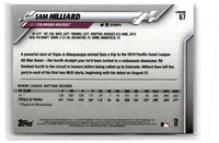 2020 Topps Chrome Sam Hilliard #67 Rookie