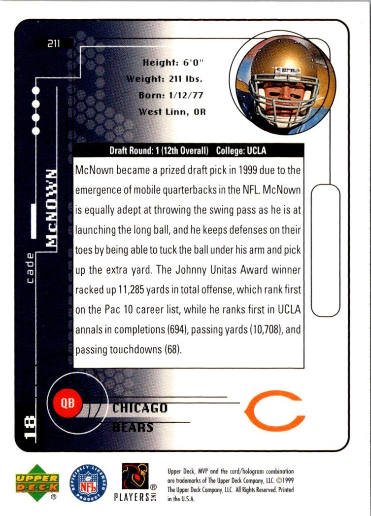 1999 Upper Deck MVP Cade McNown