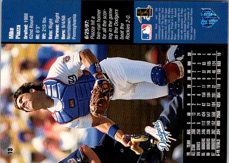 1998 Upper Deck Special F/X Mike Piazza