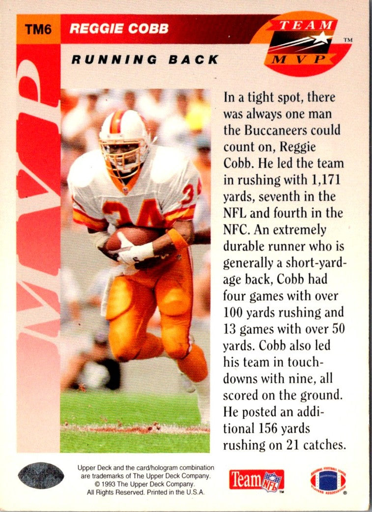 1993 Upper Deck Team MVP Reggie Cobb