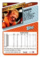 1993 Topps Karl Mecklenburg #390