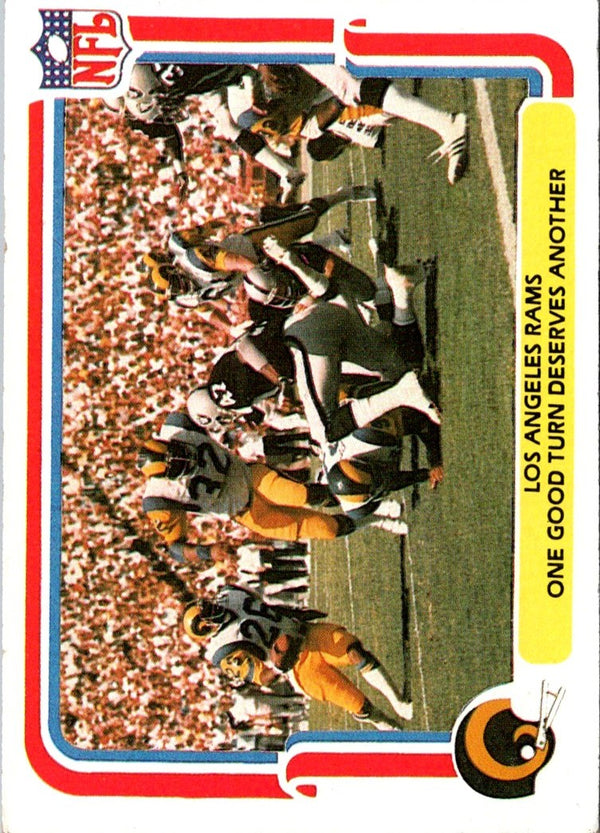 1980 Fleer Team Action Stickers Los Angeles Rams Helmet #NNO
