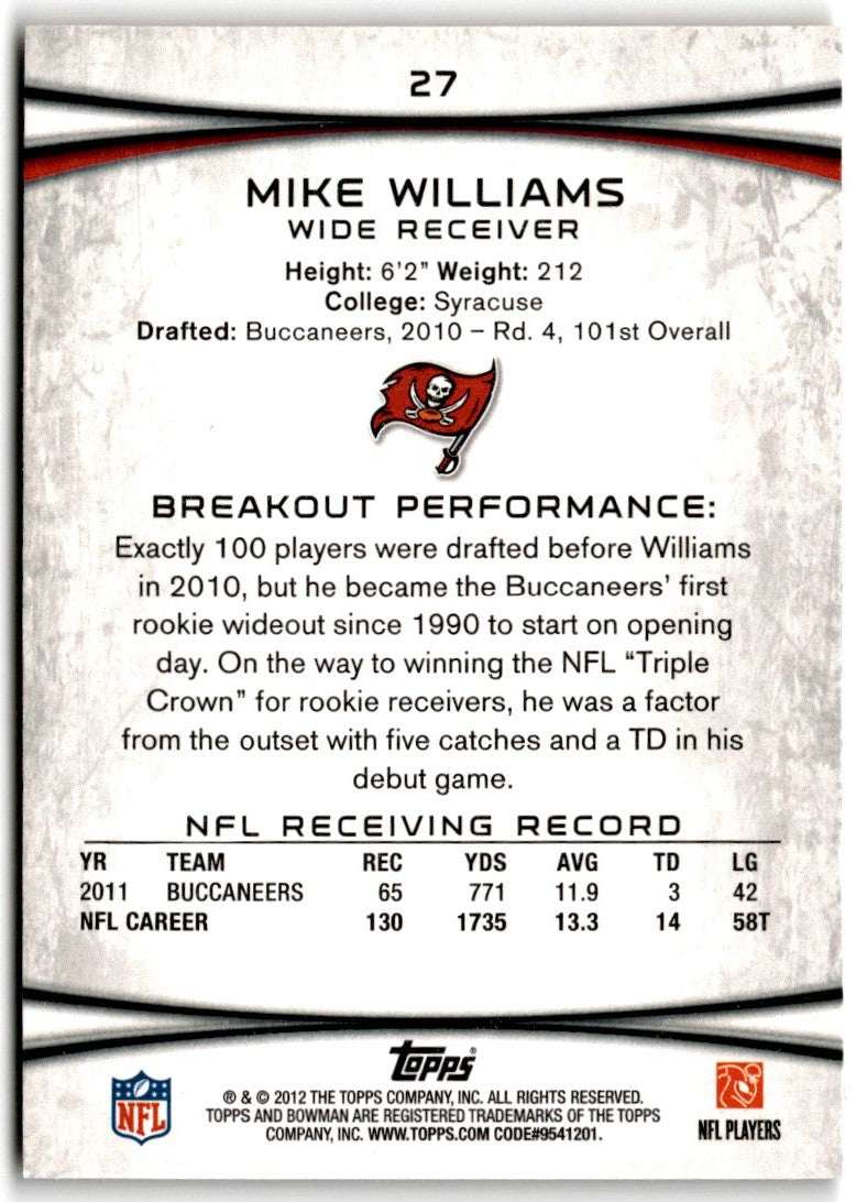 2012 Bowman Mike Williams