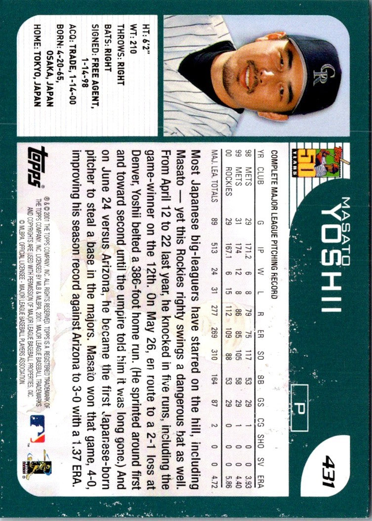 2001 Topps Masato Yoshii