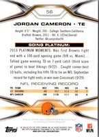 2014 Topps Platinum Jordan Cameron #56