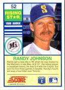 1990 Score Rising Stars Randy Johnson