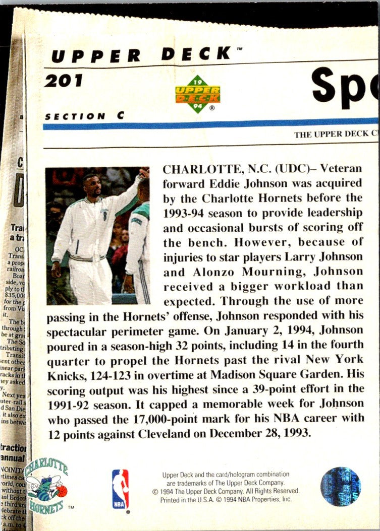 1993 Upper Deck Special Edition Eddie Johnson