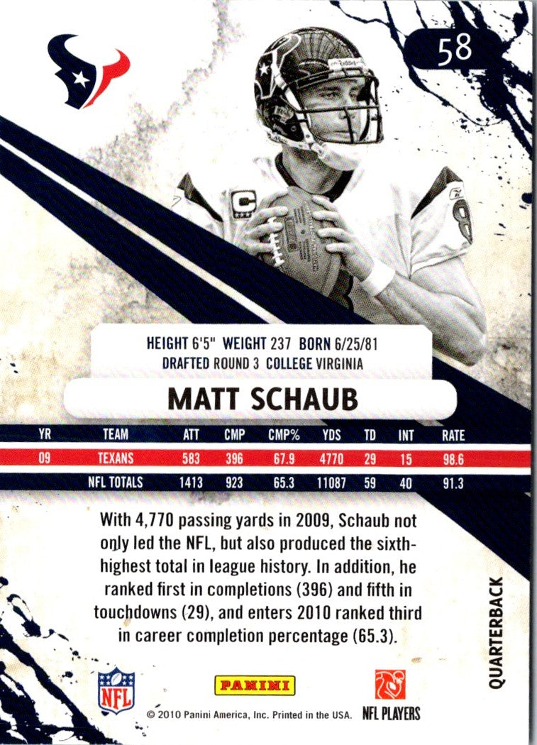 2010 Panini Certified Matt Schaub