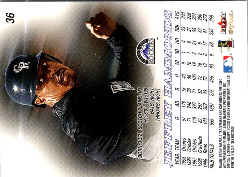 2000 SkyBox Jeffrey Hammonds