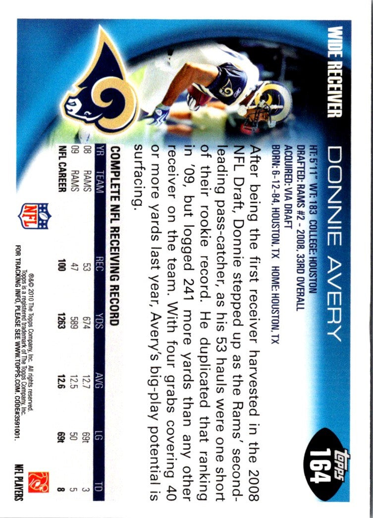 2010 Topps Donnie Avery