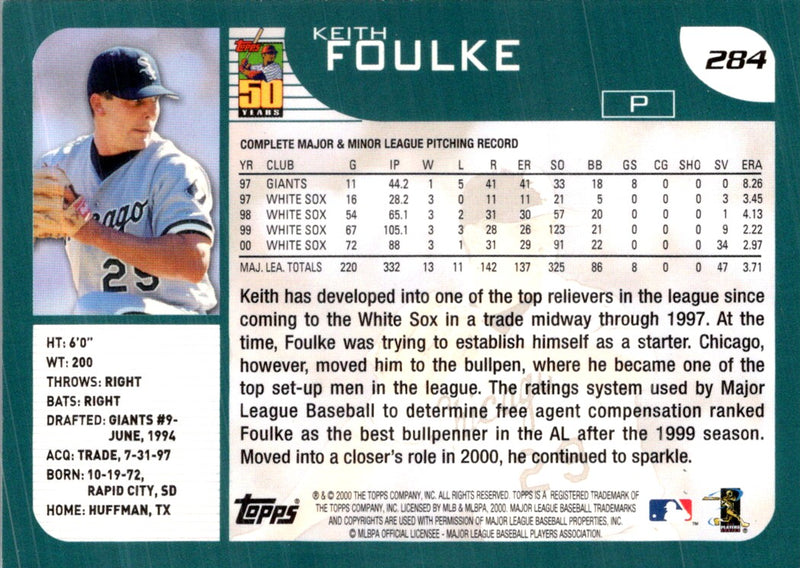 2001 Topps Keith Foulke