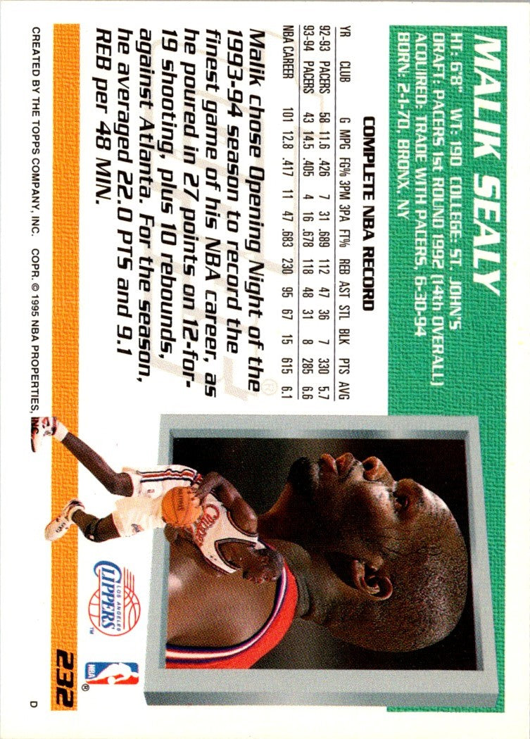 1994 Topps Malik Sealy