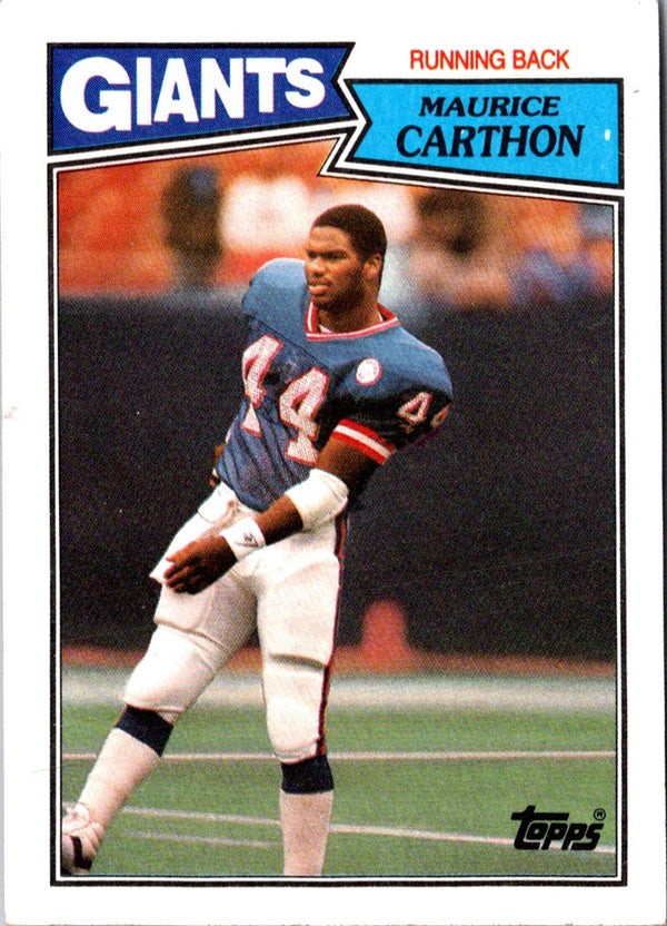 1987 Topps Maurice Carthon #12 Rookie