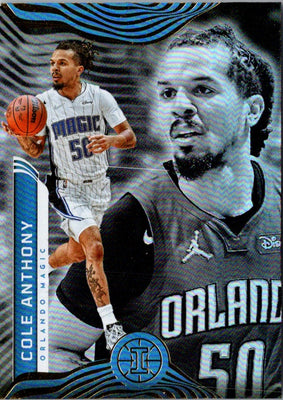 2022 Panini Prizm Monopoly Boardwalk Blue Tiger Stripe Cole Anthony #64