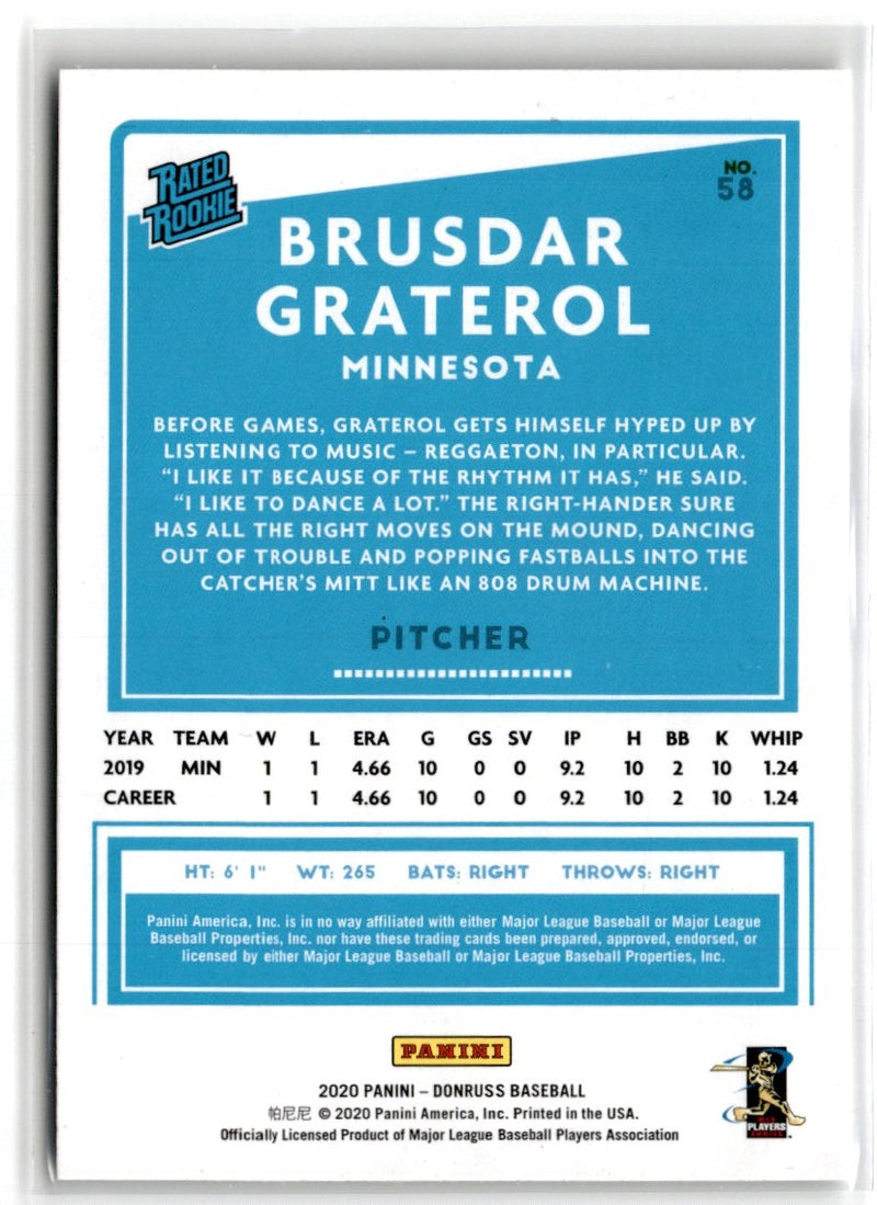 2020 Donruss Blue Brusdar Graterol